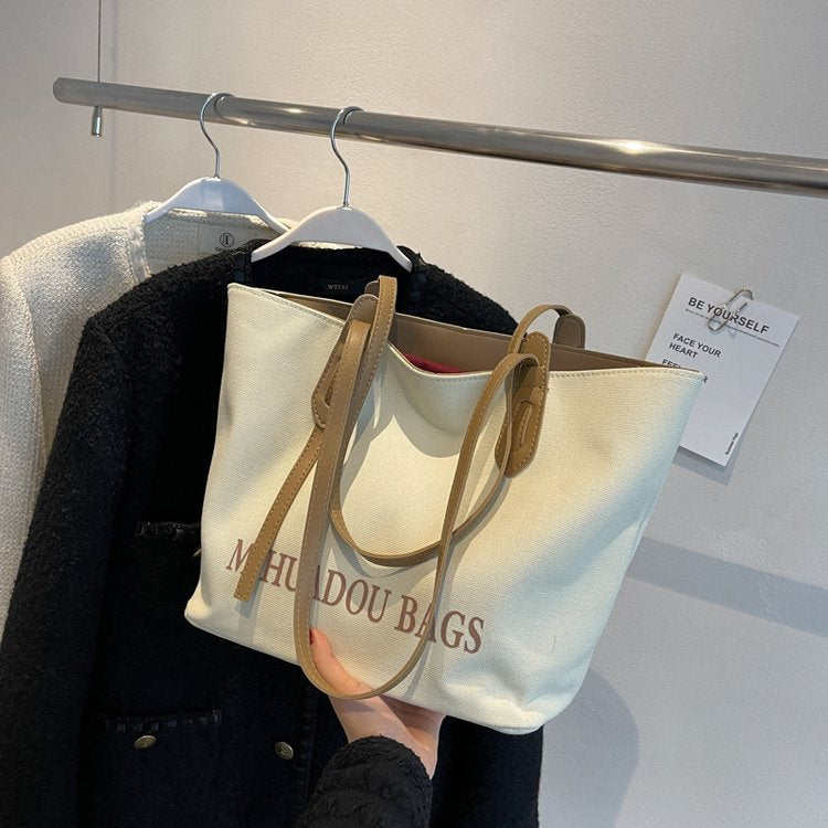 Bolso de mano informal de gran capacidad a la moda para mujer