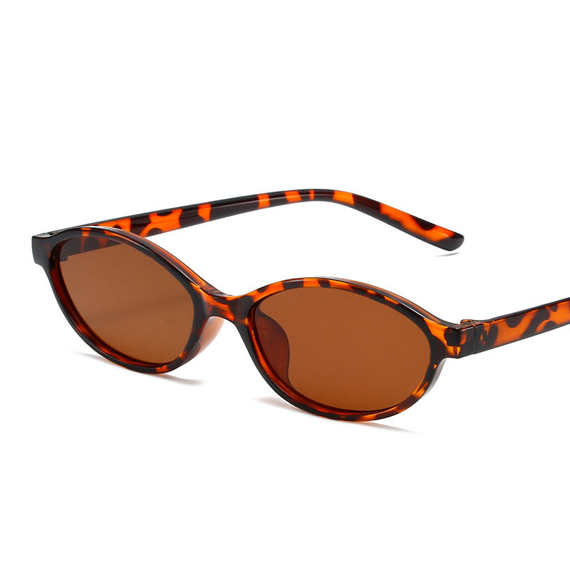 Women Retro Oval Frame Sunglasses Antique Literary Style PC
