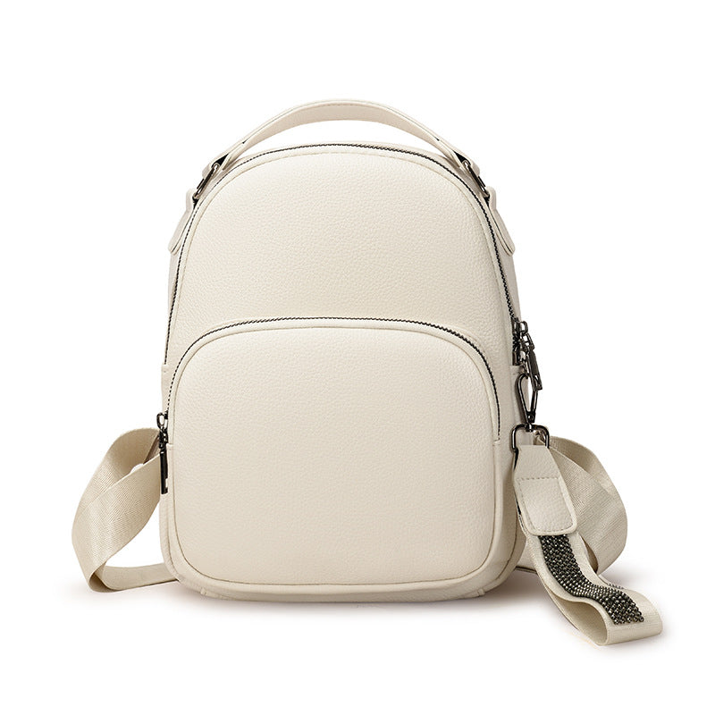 Women PU Soft Leather Small Casual Backpack