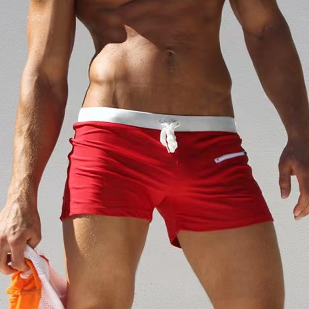 Bañador informal de cintura alta con bloques de color a la moda para hombre