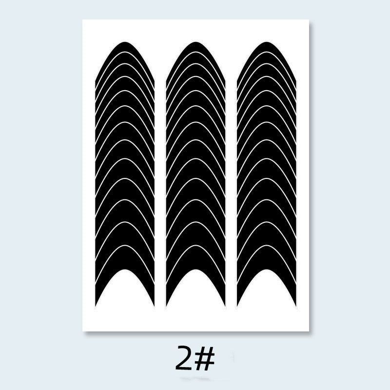 Autocollants pour ongles noirs French Manucure