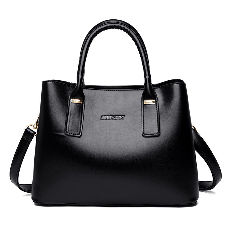 Sac à main décontracté à grande capacité pour femme, couleur unie
