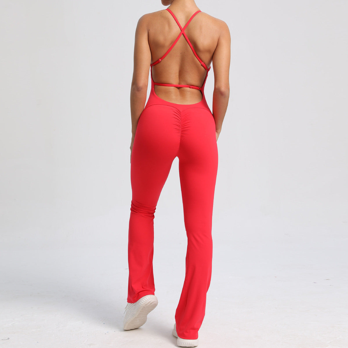 Adjustable Shoulder Strap Women’s Yoga Jumpsuits Cotton Blend