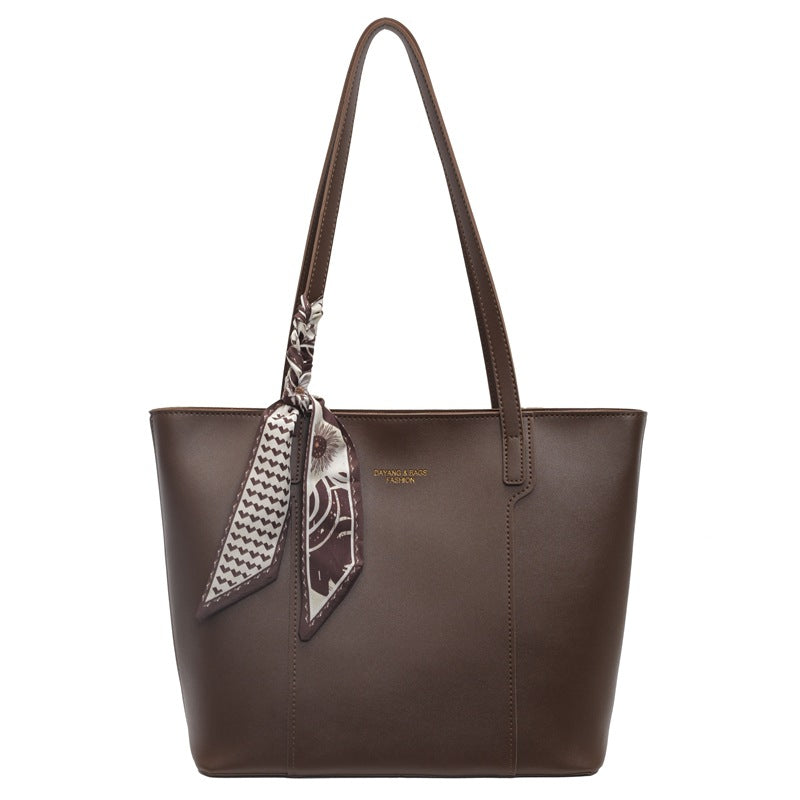 Women Casual Solid Color Large Capacity Tote Bag