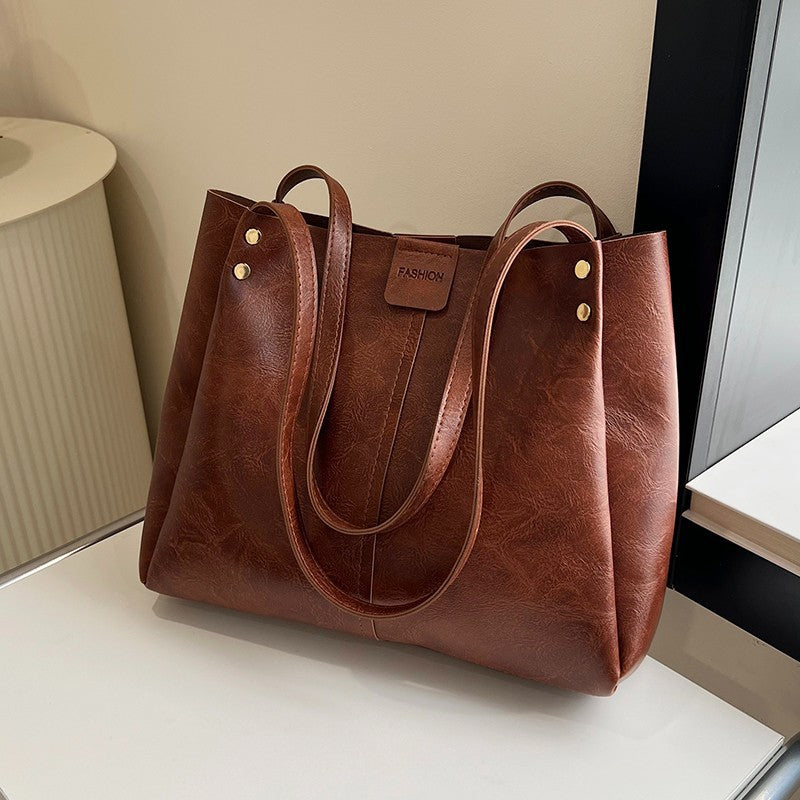 Bolso de mano informal de gran capacidad a la moda para mujer