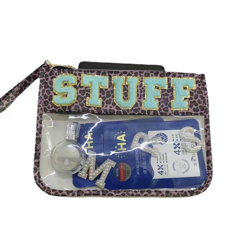 Fashionable Portable Cosmetic Bag with Towel Embroidery