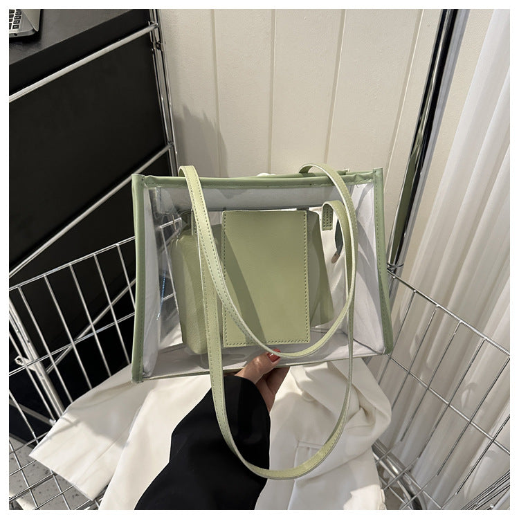 Summer Transparent Large Capacity Pvc Tote Bag