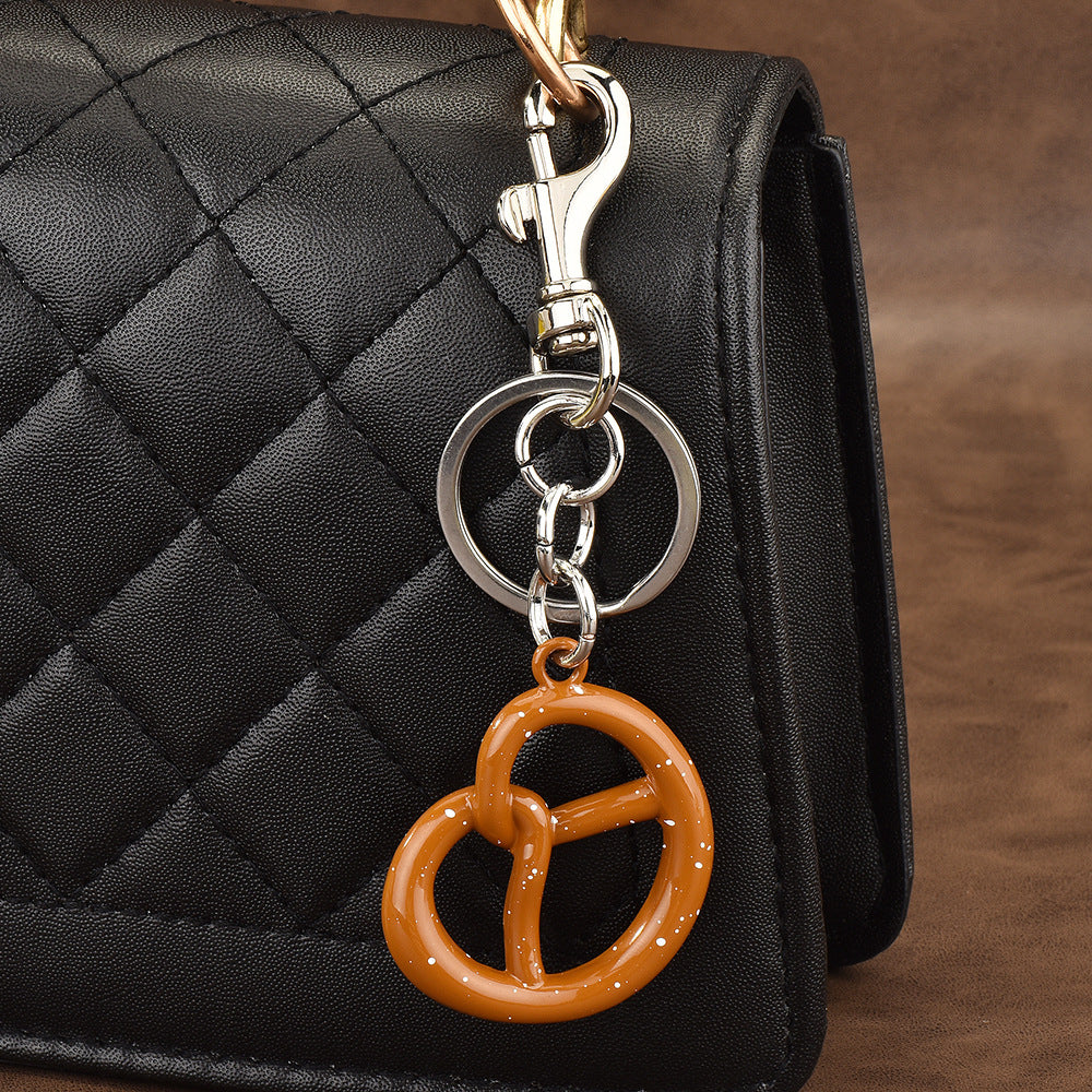 Women Fashion Cute Biscuit Pendant Keychain