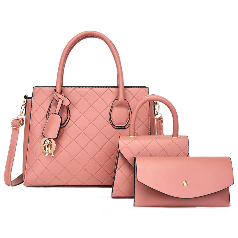 Ensemble de trois sacs à main tendance de grande capacité, couleur unie