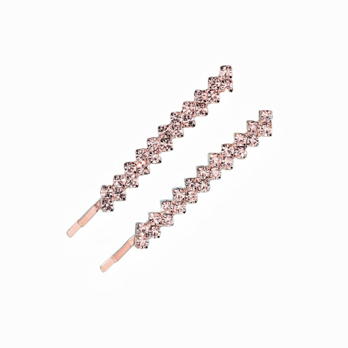 Women Fashion Simple Rhinestone Hairpin 2pieceSet
