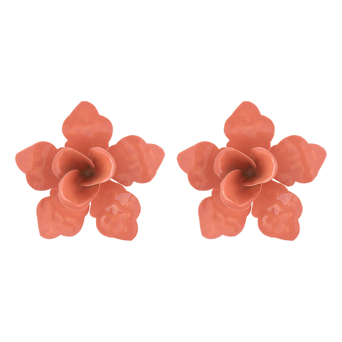 Boucles d'oreilles florales en émail vintage Temperament