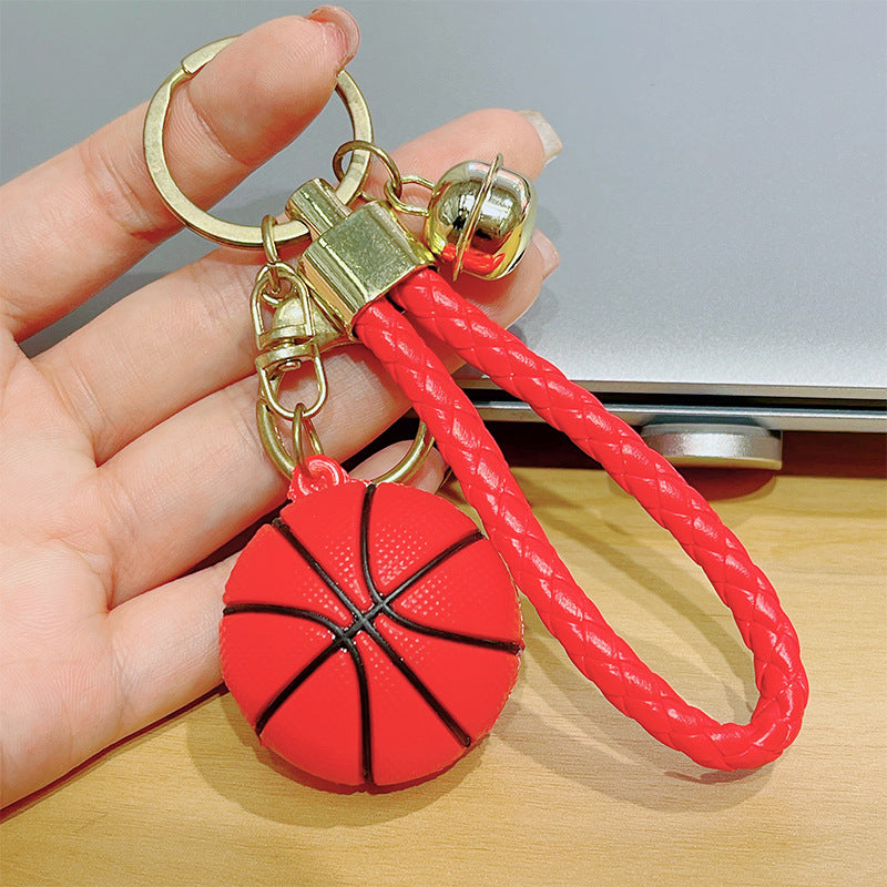 Creative Cartoon Basketball Silicone Keychain