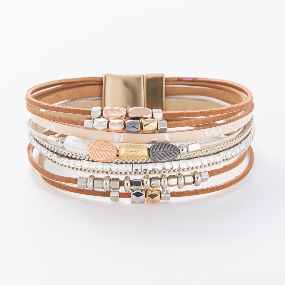 Bohemian Leather Multi-Layer Beaded Bracelet