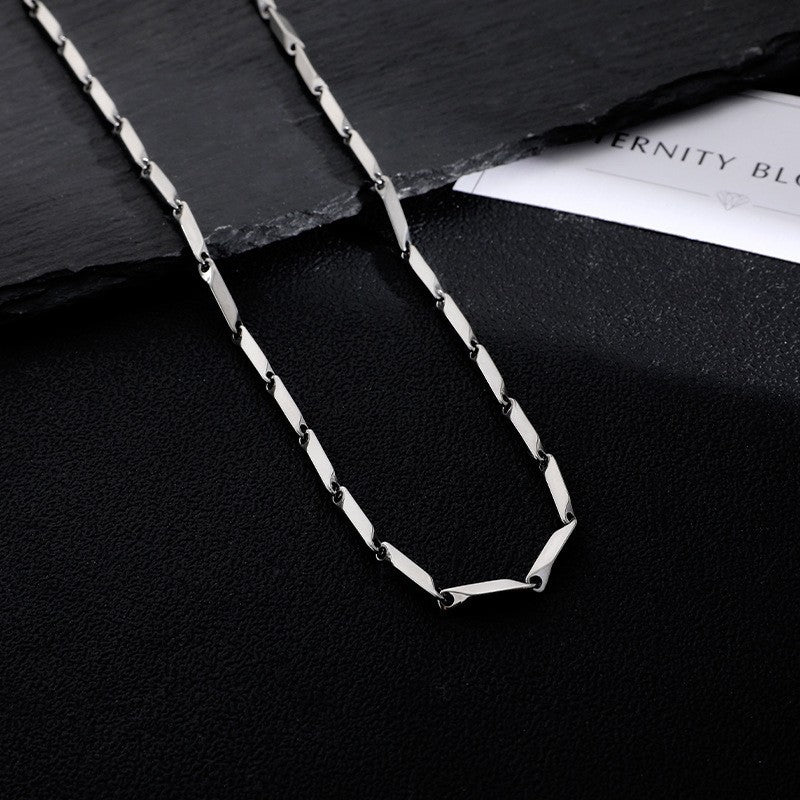 Men Fashion Casual Titanium Steel Bamboo Necklace