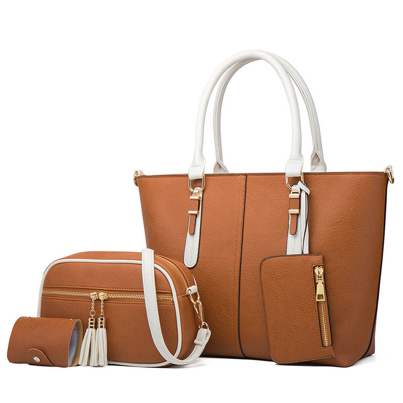 Ensembles de sacs à main de grande capacité à contraste de couleurs tendance