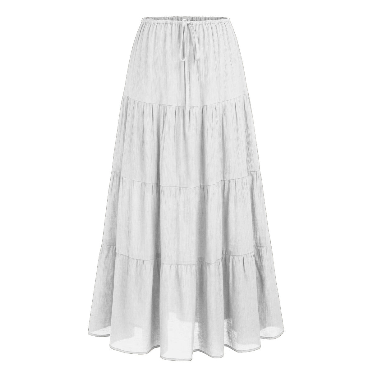 Women Fashion Solid Color Printed High Waist Skirt