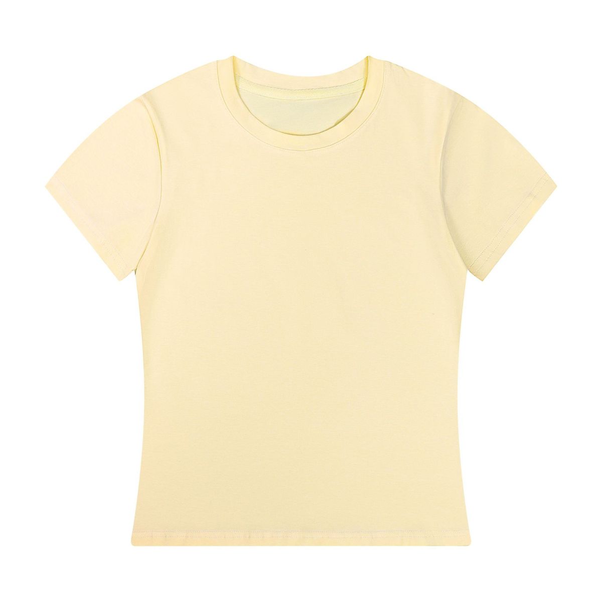 T-shirt d'été décontracté de couleur unie pour femme