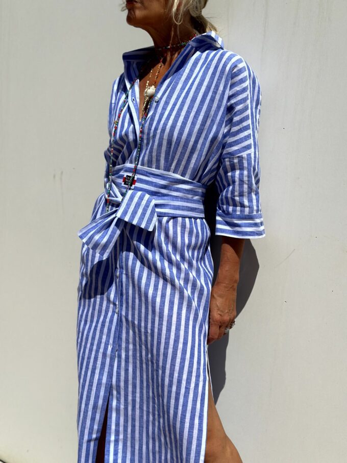 Women Casual Printed Single-Breasted Shirt Dress