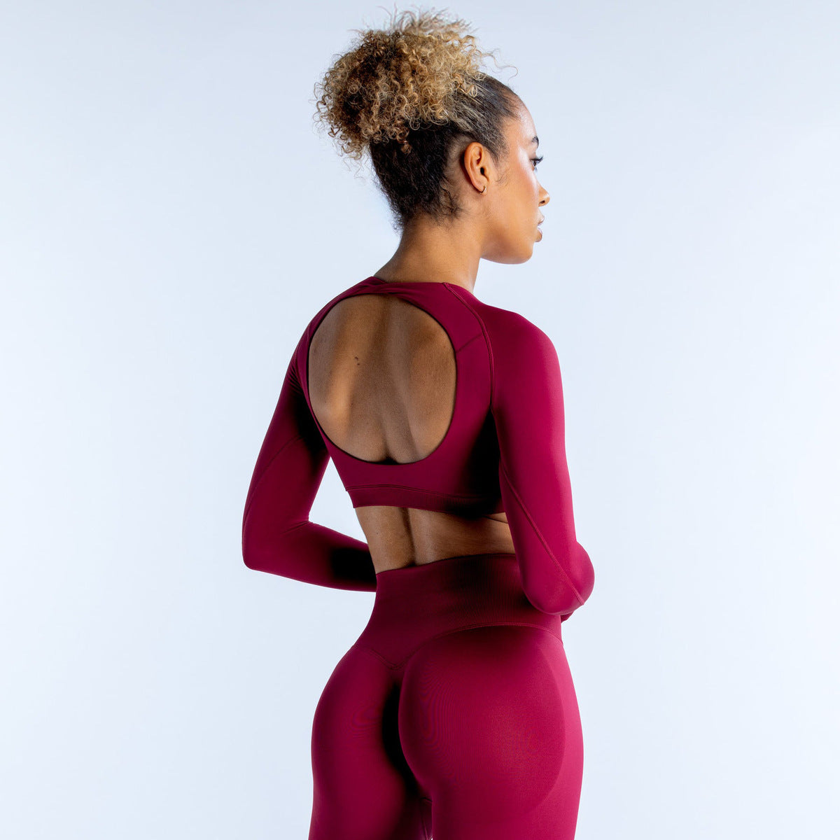 Women Fashion Sexy Solid Color Long Sleeve T-Shirt