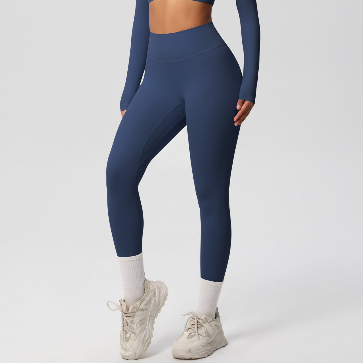 Leggings de yoga taille haute à séchage rapide pour femmes, couleurs unies