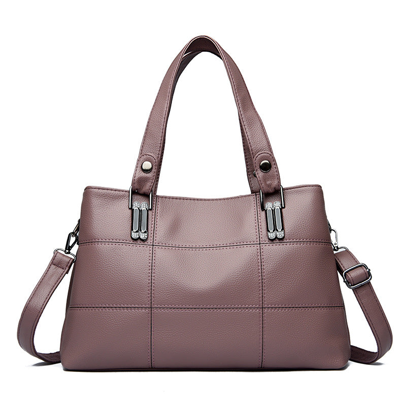 Sac à main simple et uni multicouche en PU pour les affaires