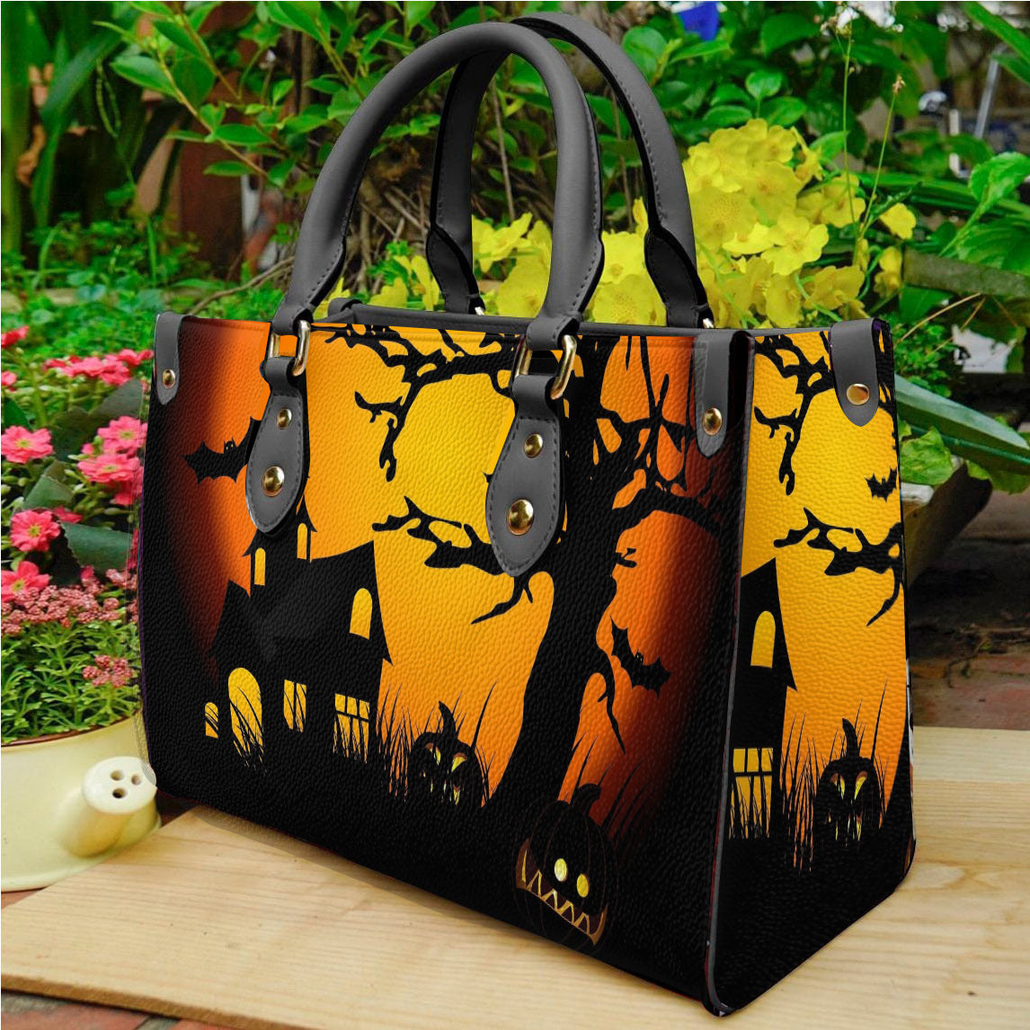 Sac à main imprimé citrouille pour femme, motif dessin animé, ambiance horreur, Halloween