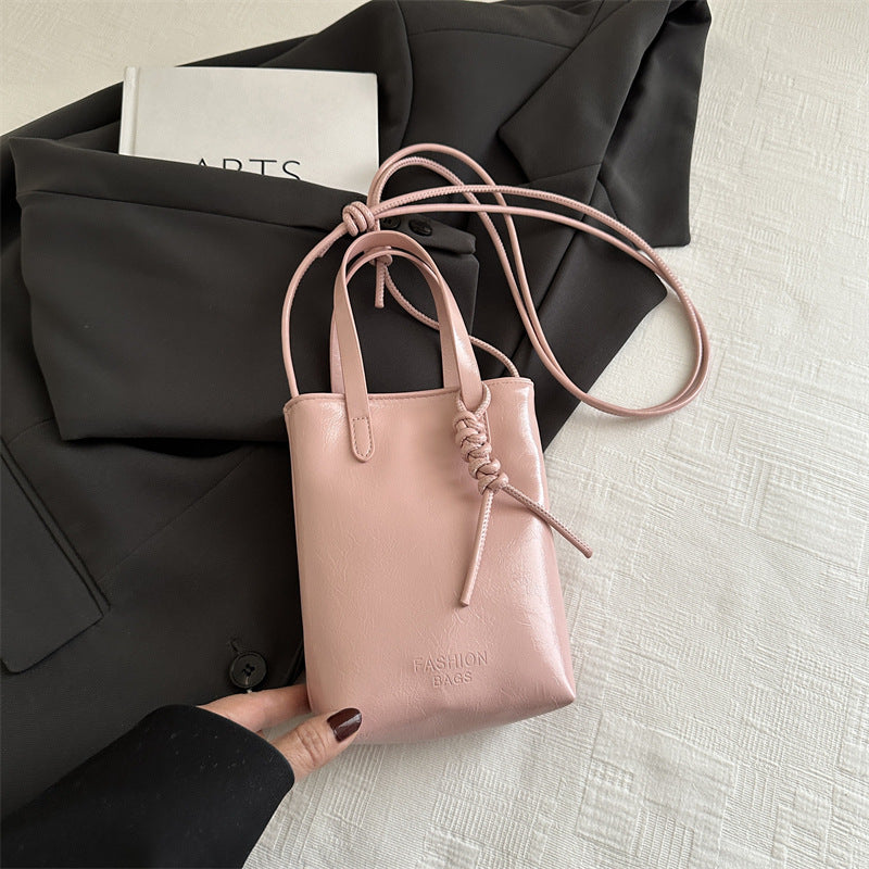 Bolso bandolera para teléfono móvil de color sólido y sencillo de moda