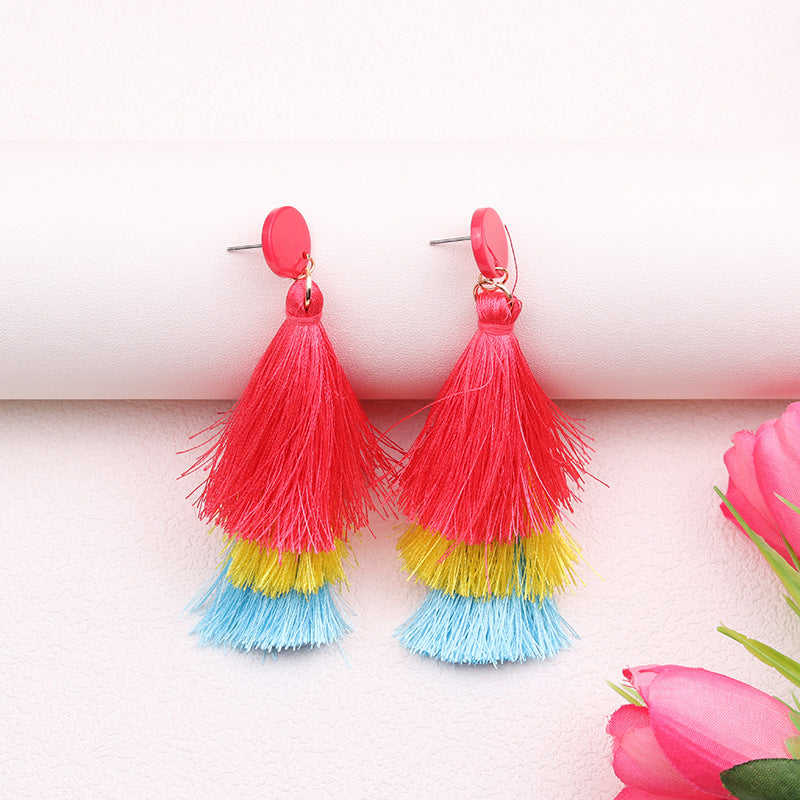 Bohemian Exaggerated Fringe Earrings