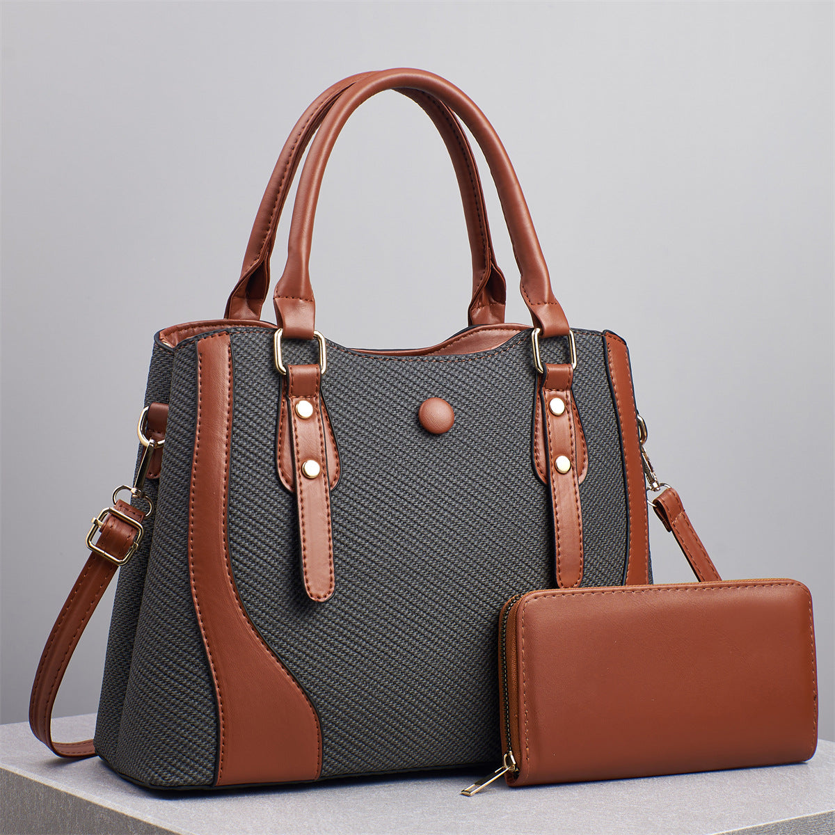 Ensemble de sacs à main en cuir de grande capacité pour femmes, style décontracté et tendance