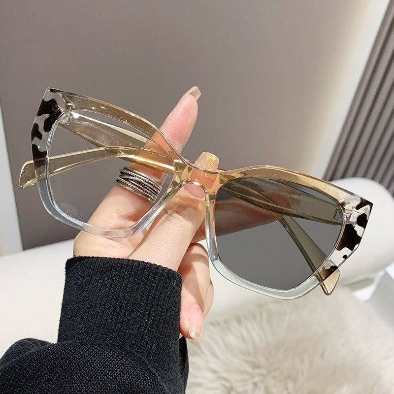 Monture de lunettes œil de chat pour femme - Design élégant en plastique