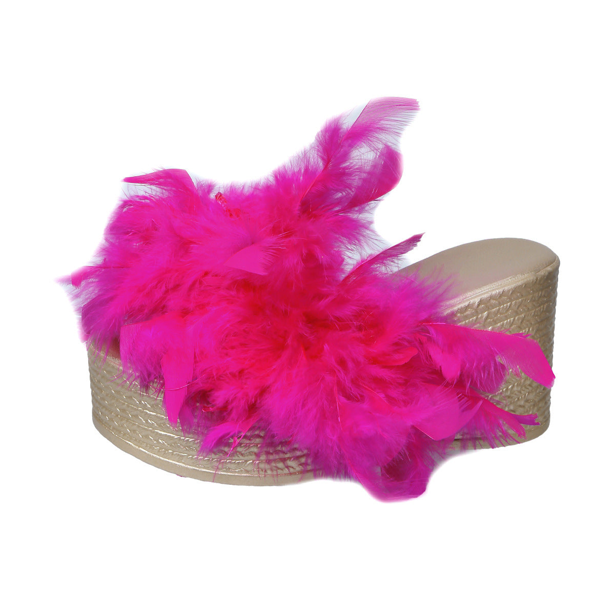 Fashion Peep Toe Wedged Plus Size Beach Slippers