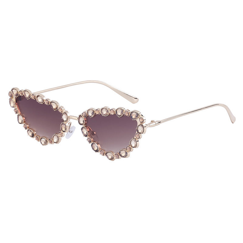 Fashion Personalized Rhinestone Triangle Sunglasses
