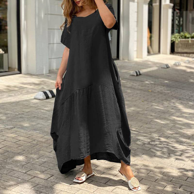 Robe longue décontractée d'été ample grande taille pour femme