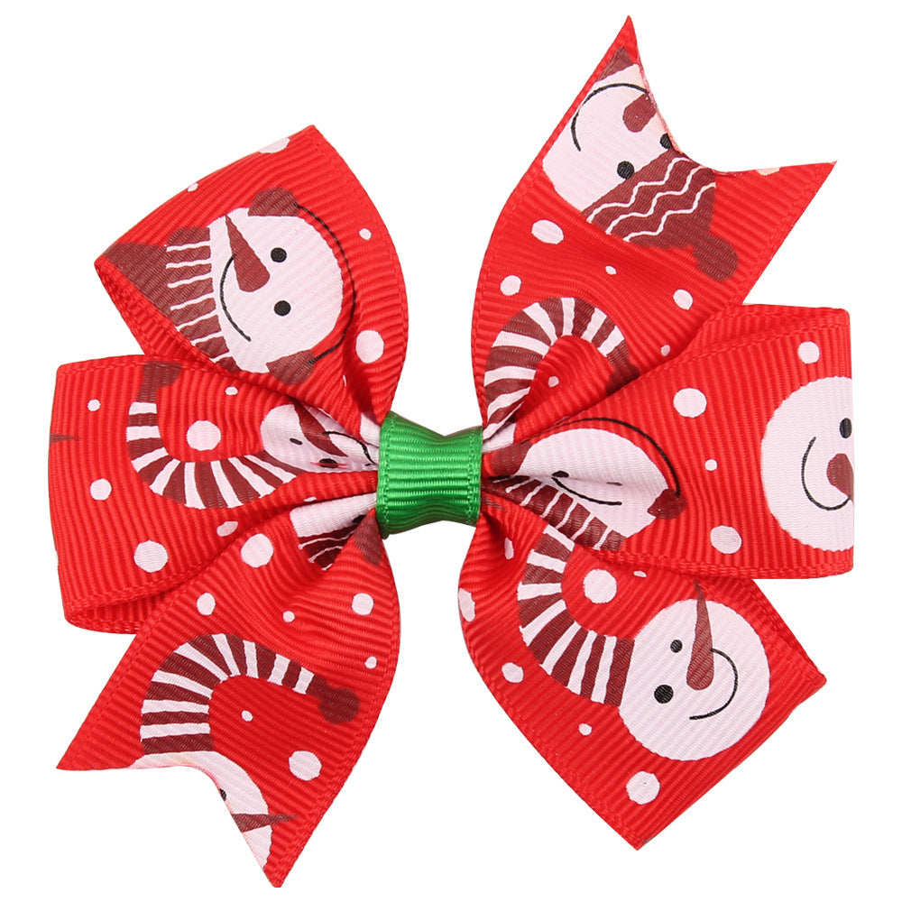 Épingle à cheveux en ruban coloré pour enfants, Noël, Halloween