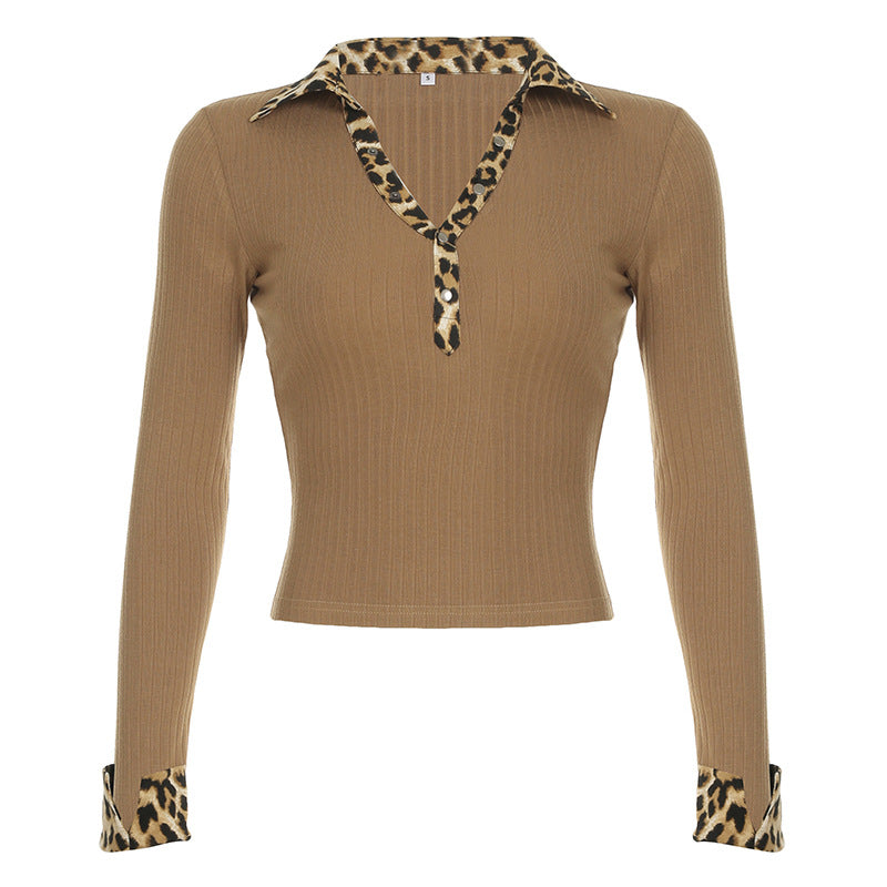 T-shirt gothique à manches longues et coutures en maille pour fille sexy