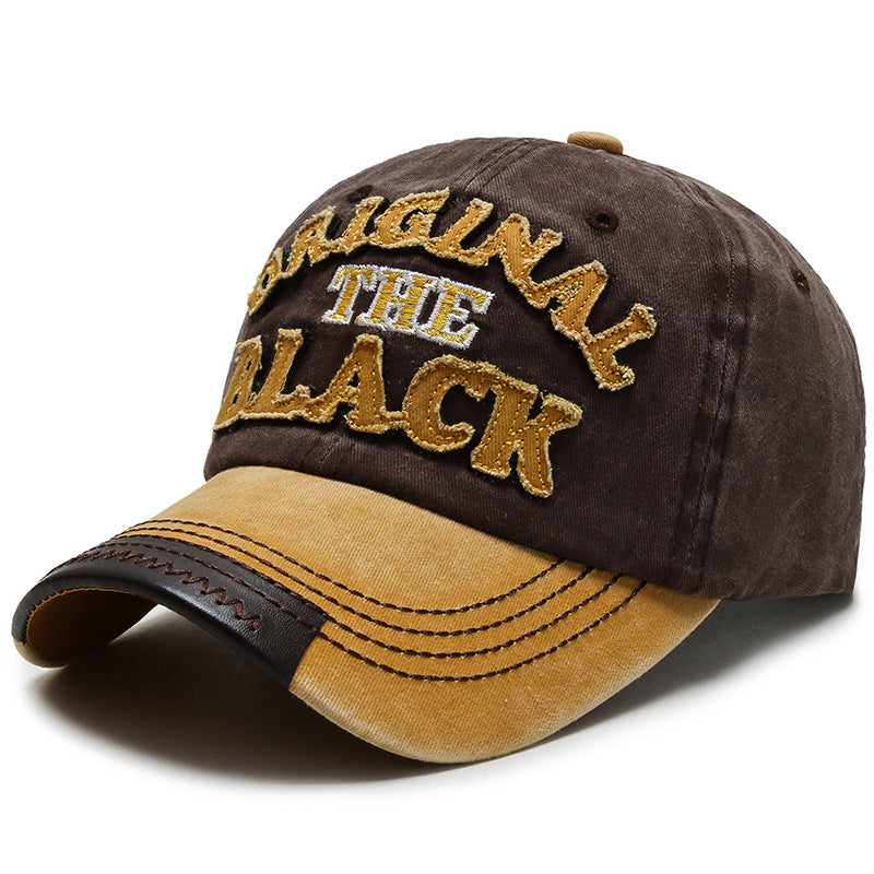 Gorra de béisbol con letras bordadas, estilo retro, informal, a la moda para hombre
