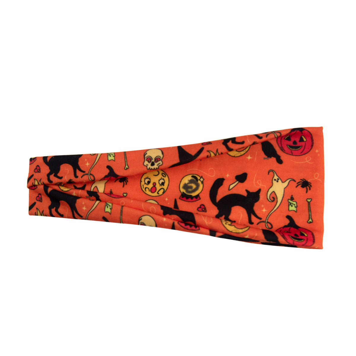 Diadema deportiva con estampado de calabaza y calavera de Halloween
