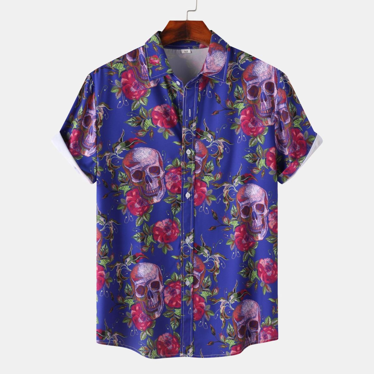 Camisa con estampado de flores diminutas en 3D para hombre, ideal para vacaciones de verano