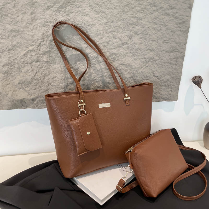 Three-Piece Set Simple Large Capacity Tote Bag