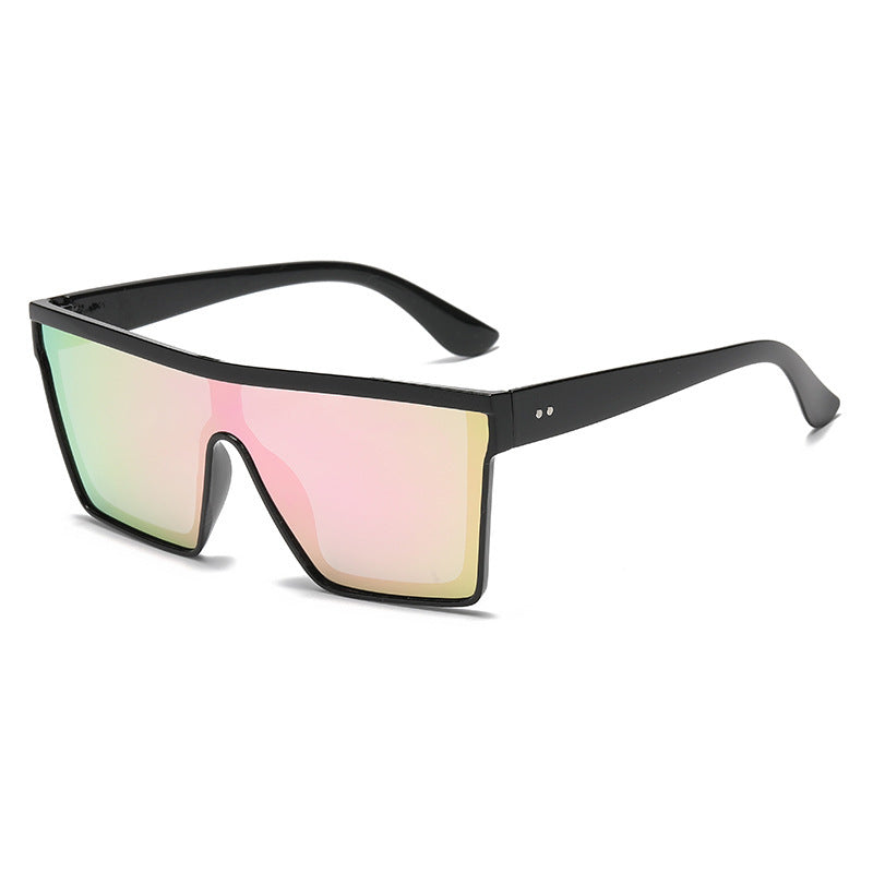 Gafas de sol de moda de una pieza con montura grande