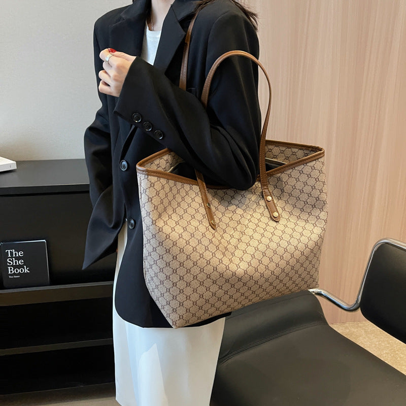 Bolso de mano informal de gran capacidad a la moda para mujer