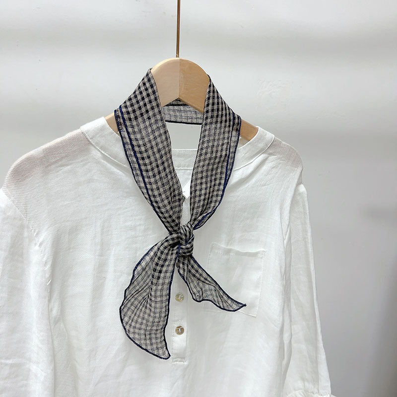 Spring And Summer Women Linen Small Long Scarf