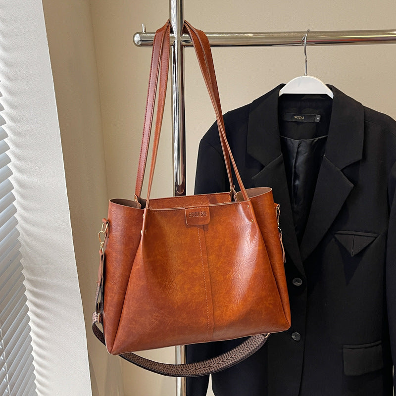 Sac fourre-tout rétro décontracté à grande capacité pour femme