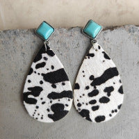 Boucles d'oreilles pendantes léopard bohème vintage pour femme