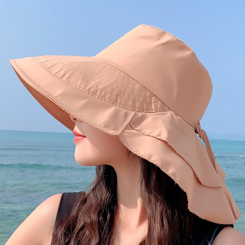 Women Fashion Solid Color Outdoor Riding Bucket Hats