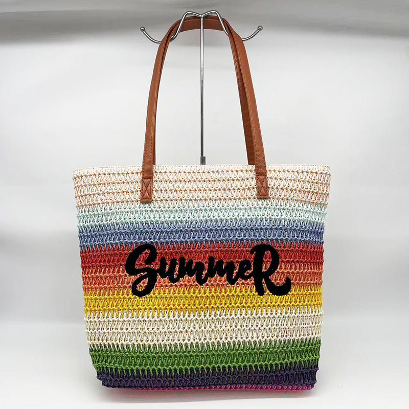 Bolso grande tejido informal bohemio