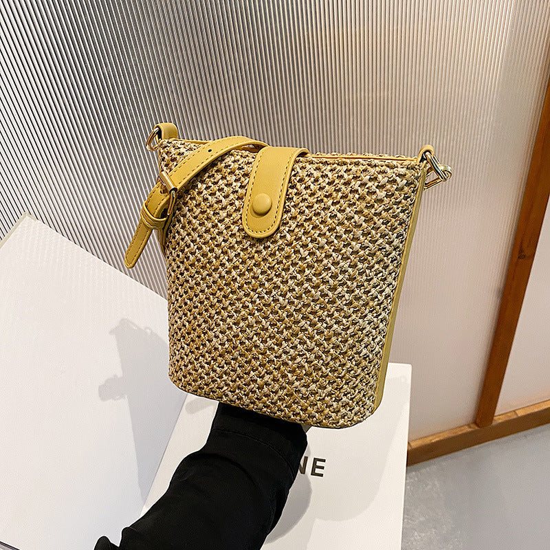 Bolso de hombro informal tejido estilo bohemio