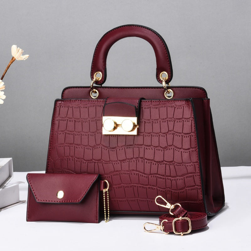 Sac à main rhomboïde uni de grande capacité pour femme