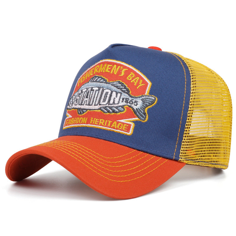 Gorra de camionero transpirable para exteriores con bordado vintage