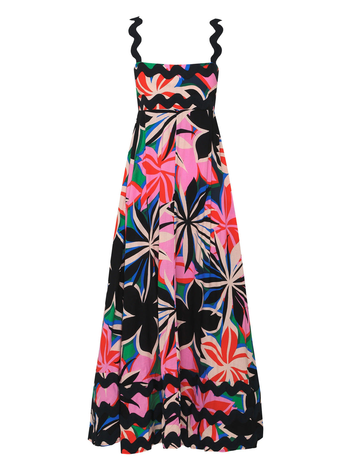 Women Fashion Elegant Vacation Floral Printed Dress
